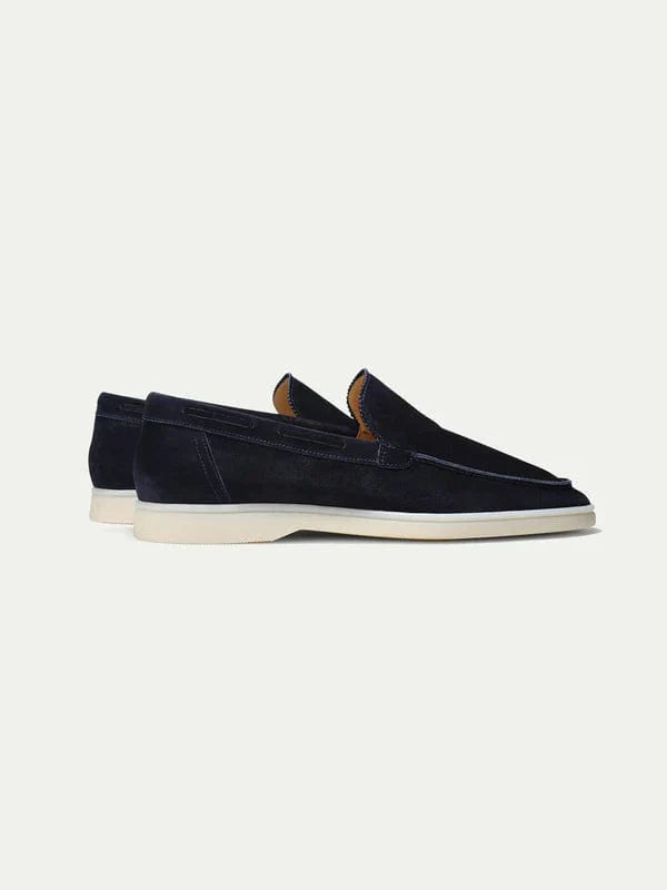 Homer - Navy Suede Loafers