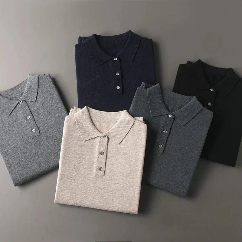 Lawrence - Long Sleeve Polo cashmere