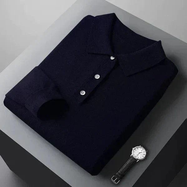 Lawrence - Long Sleeve Polo cashmere