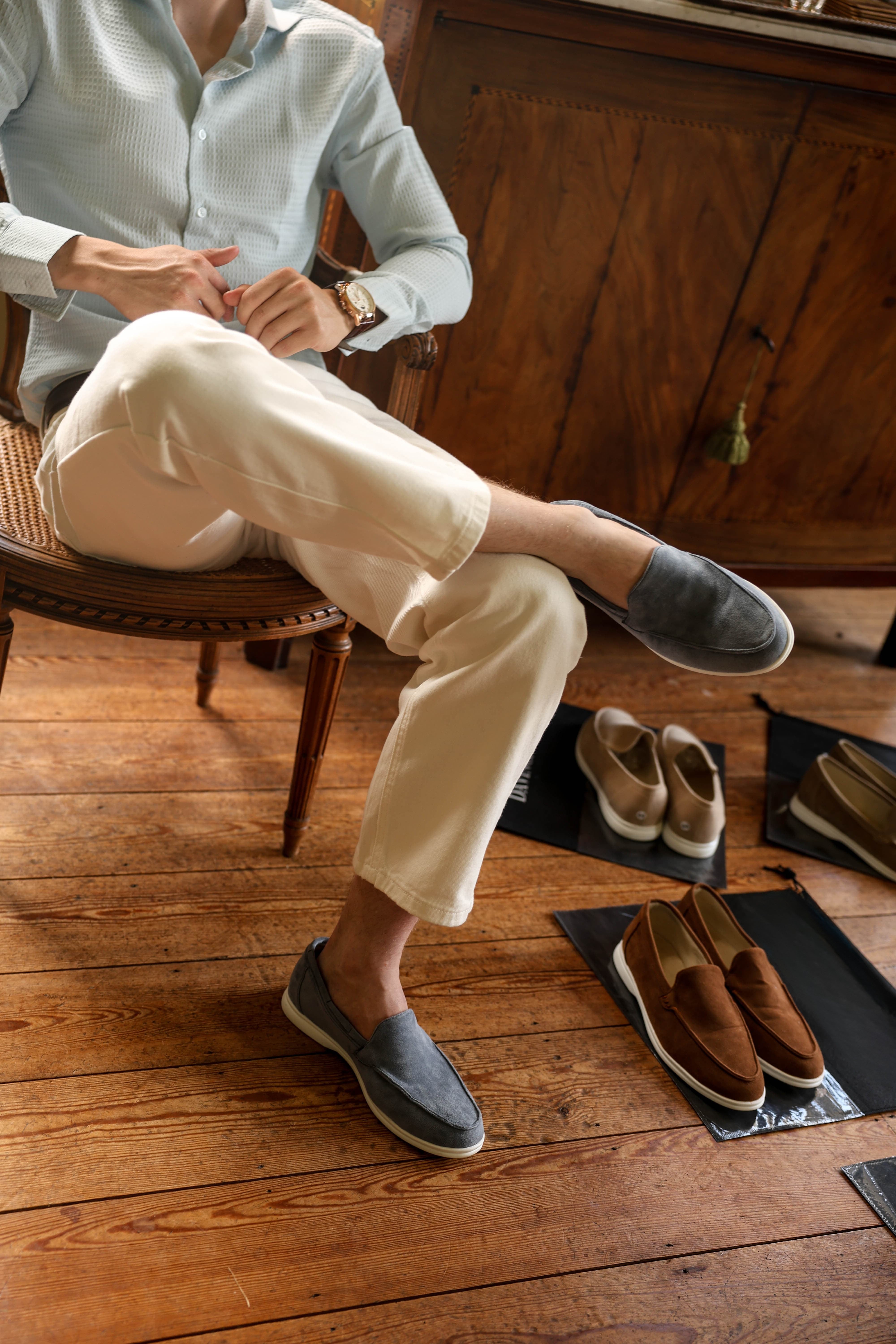 Leroy - Light Blue Loafers