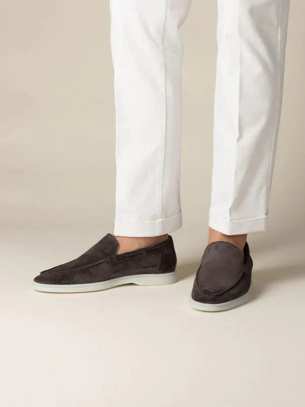 Luther - Dark brown Suede Loafers