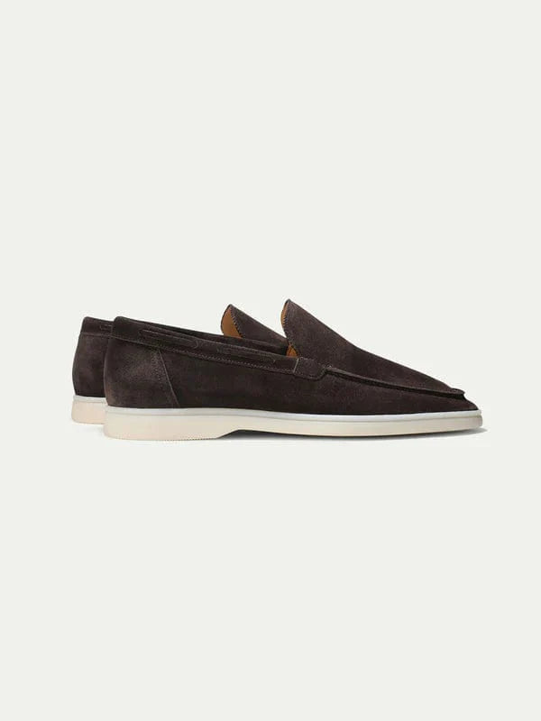 Luther - Dark brown Suede Loafers