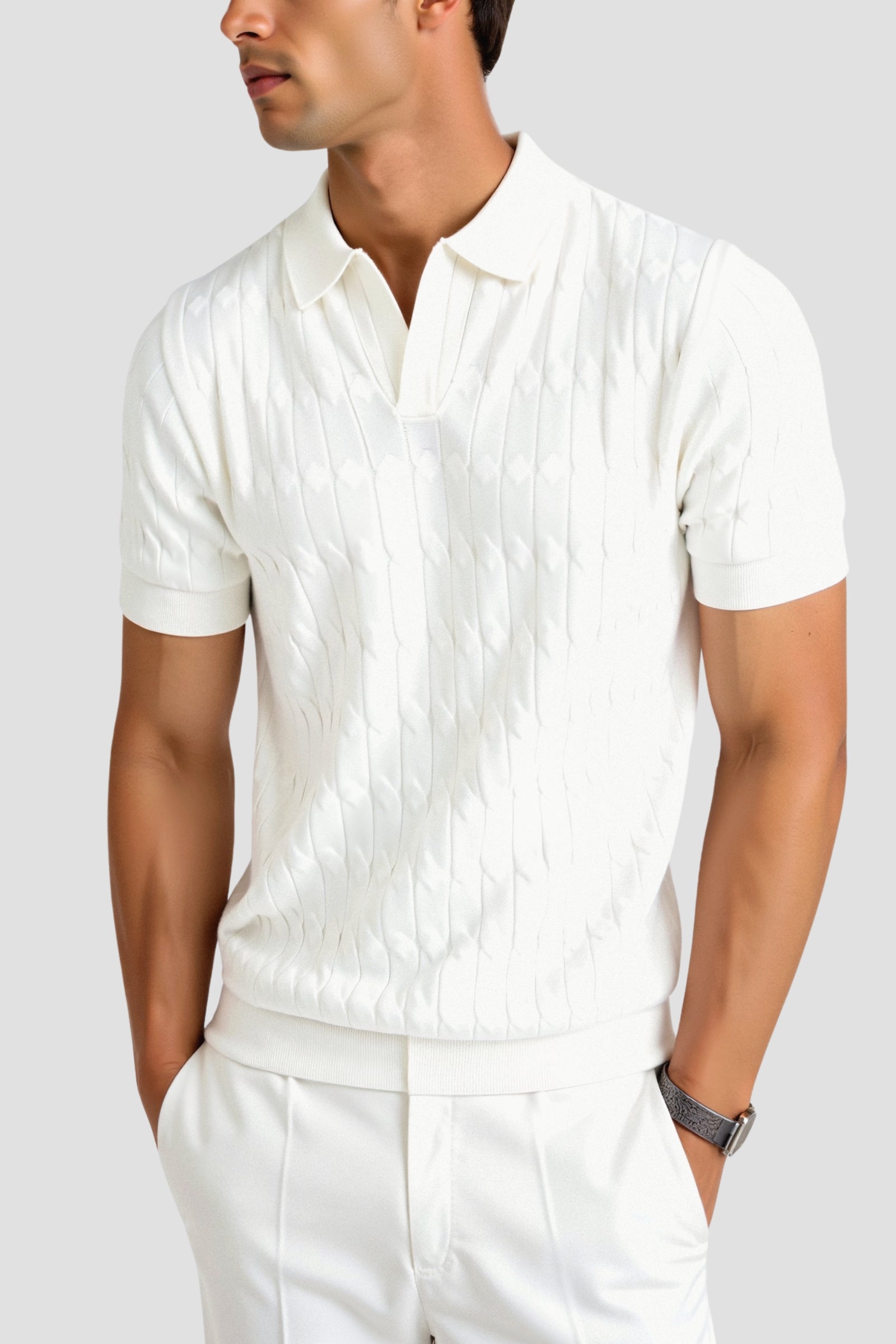 Old Money Knit Polo T-Shirt