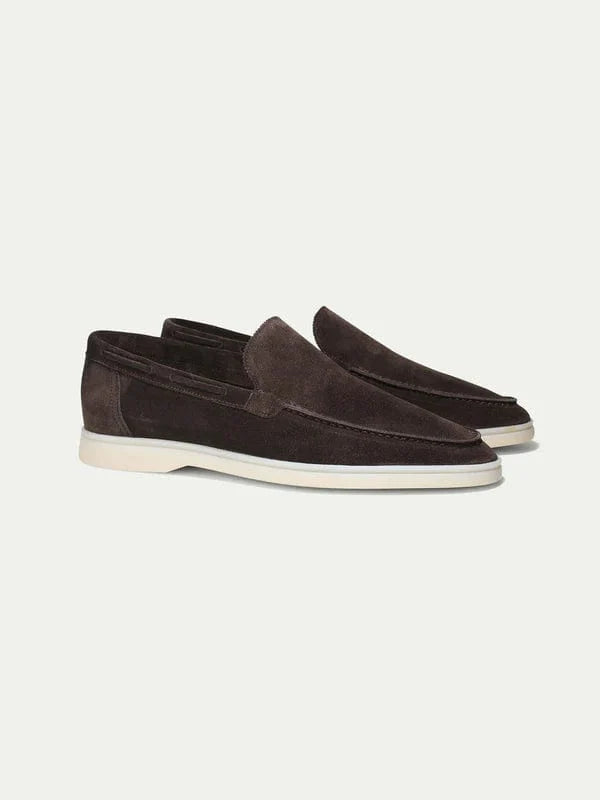 Luther - Dark brown Suede Loafers