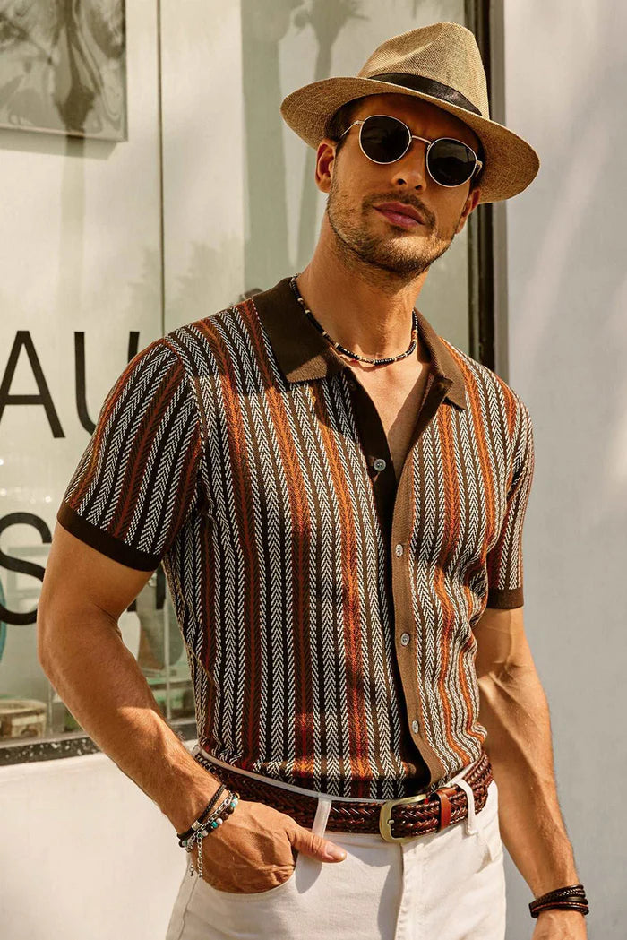 Rupert - Retro Striped Polo Shirt